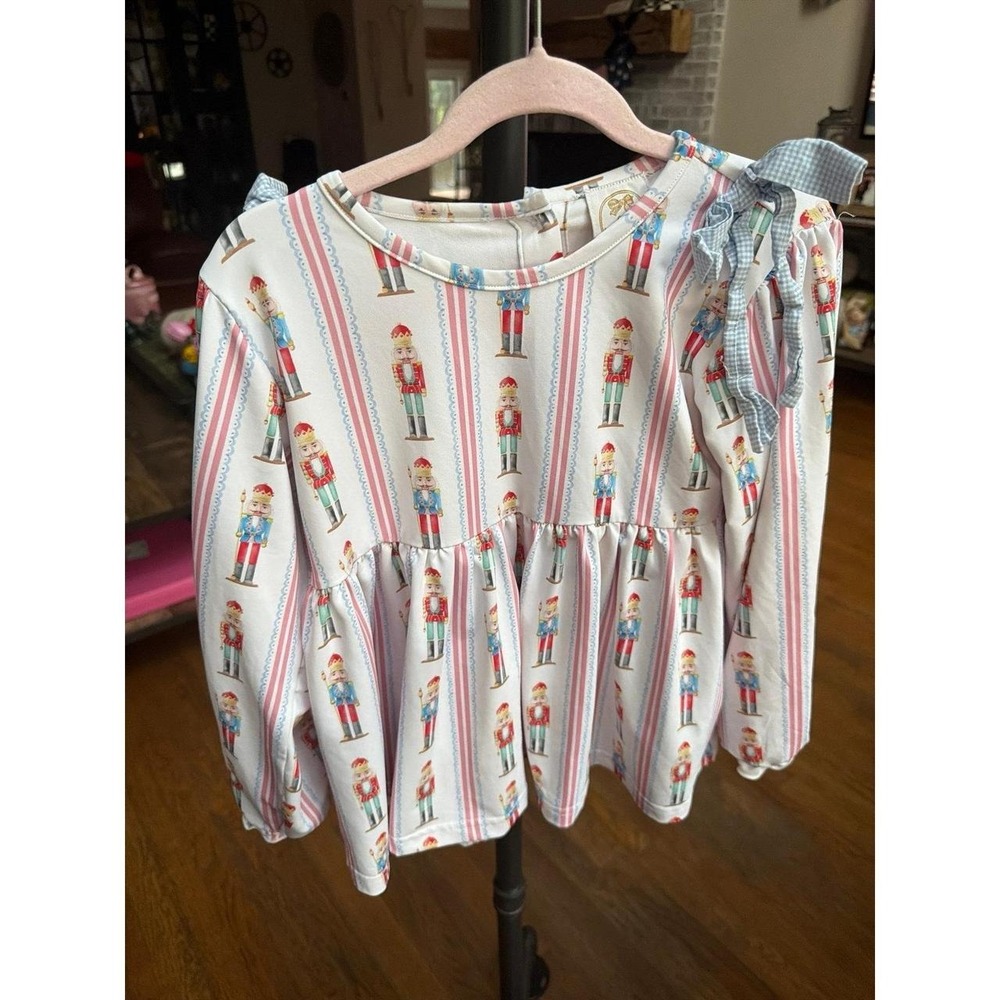 Little Bear and Bean Boutique the Striped Nutcracker Long Sleeve size 7
